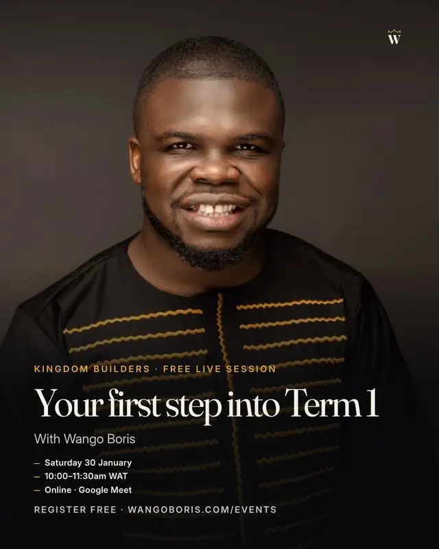 Your first step into Term 1 — free live session, Saturday 30 January 2027, 10am WAT
