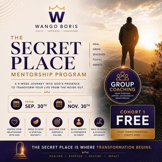 The Secret Place Mentorship Programme — Cohort 1 free, group coaching, 30 September to 30 November 2026
