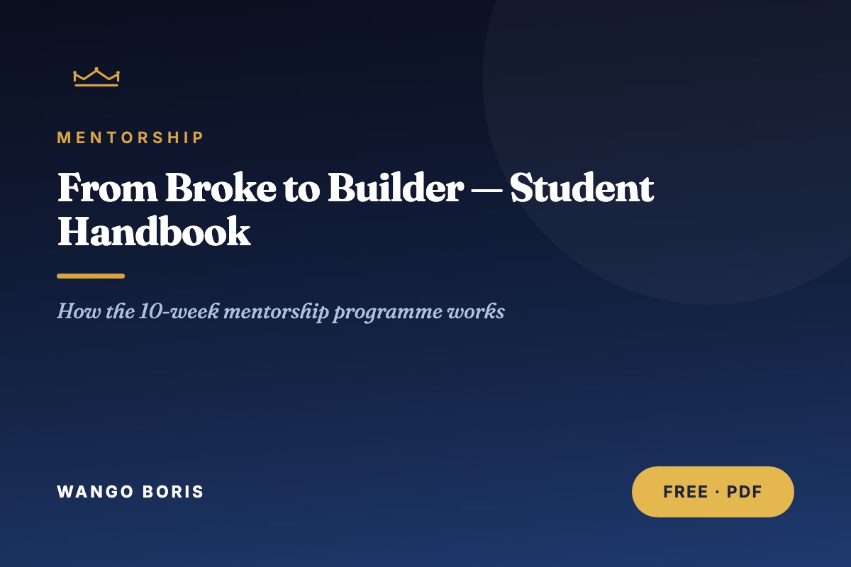 Cover: From Broke to Builder — Student Handbook