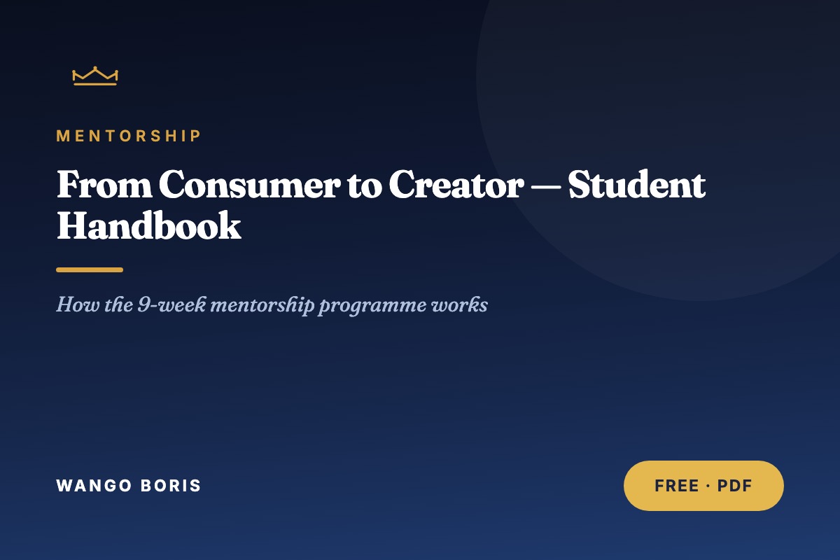 Cover: From Consumer to Creator — Student Handbook