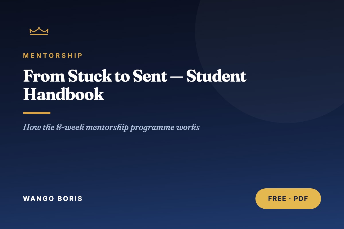 Cover: From Stuck to Sent — Student Handbook
