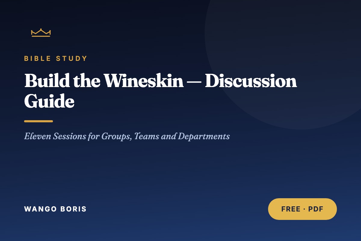 Cover: Build the Wineskin — Discussion Guide